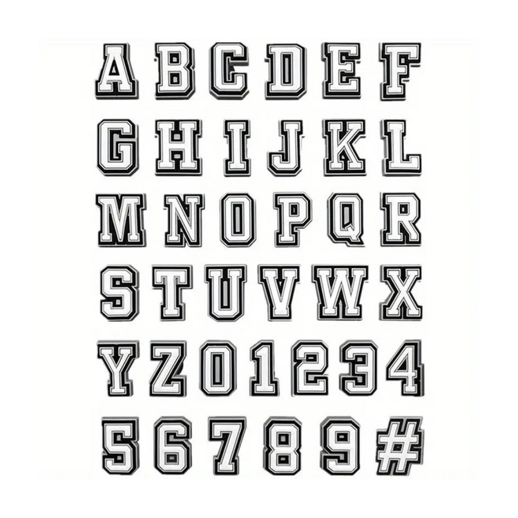 Alphabet Initials Croc Shoe Charms